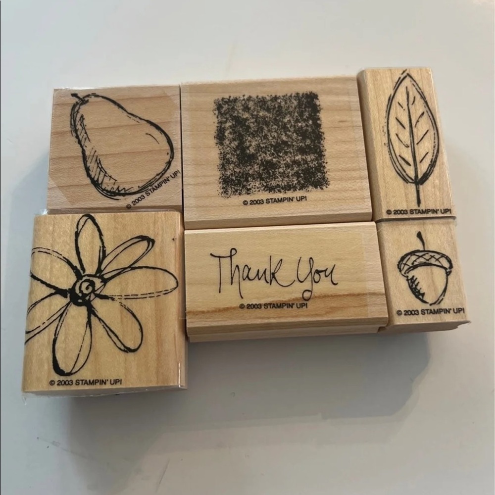 Stampin’ Up All Natural Hostess Wood Mount Set of 6